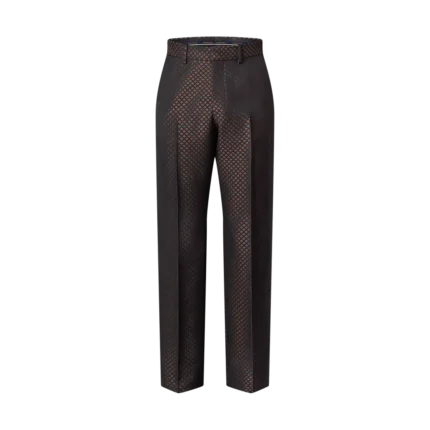 Wool-Silk Blend Monogram Evening Cigarette Trousers